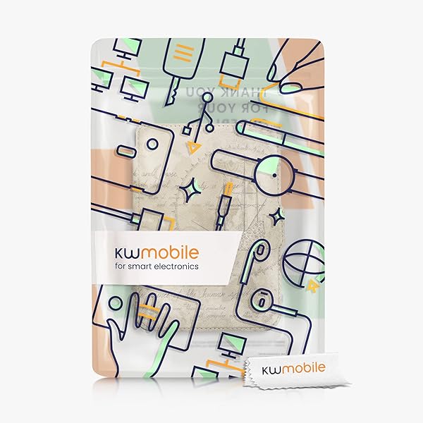 kwmobile KWMobile Vintage Brown Case for Kobo Clara 2E & Tolino Shine 4 - Stylish eReader Cover for Travel - View 9 of 10