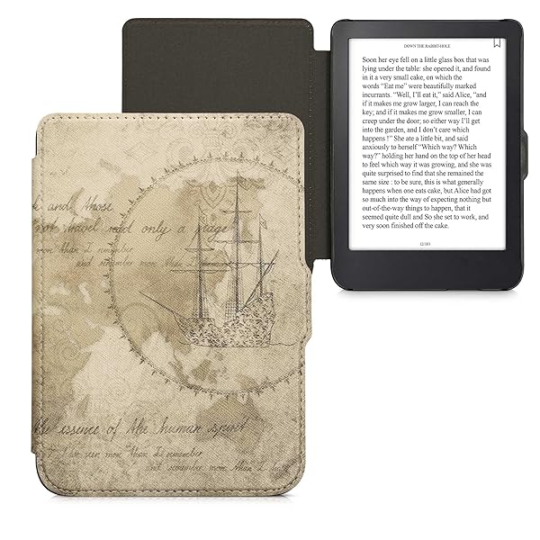 kwmobile KWMobile Vintage Brown Case for Kobo Clara 2E & Tolino Shine 4 - Stylish eReader Cover for Travel - View 10 of 10