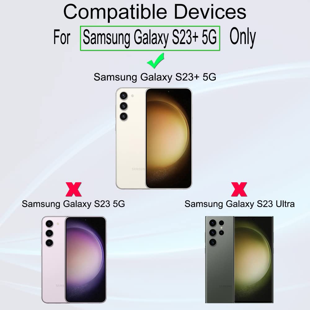 Ibywind Screen Protector for Samsung Galaxy S23+ Galaxy S23 Plus 5G(6.6 Inches),with 2Pcs Tempered Glass,1Pc Camera Lens Protector,1Pc Backing Carbon - View 2 of 6