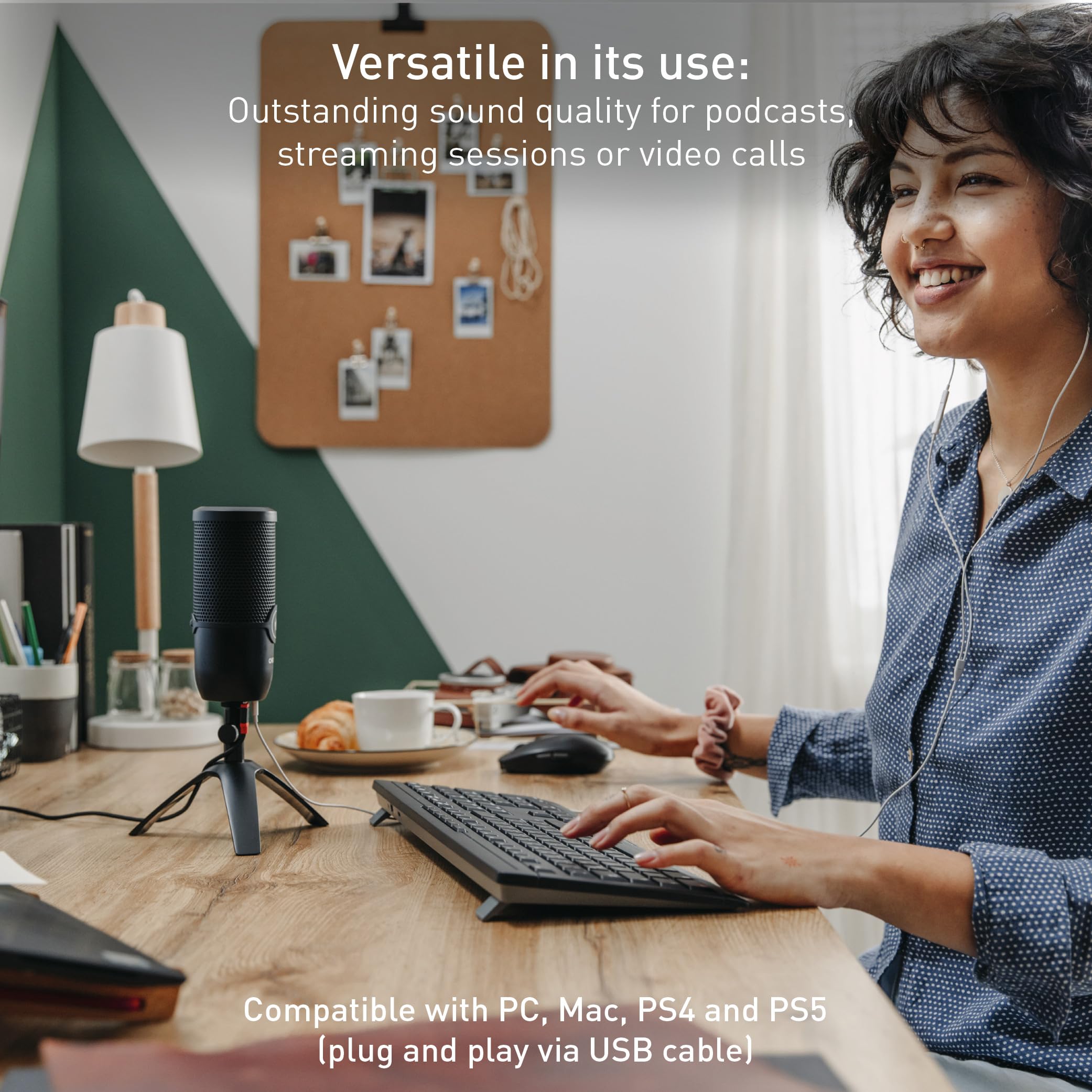 Cherry Cherry UM Series 3.0 PRO RGB USB Microphone for PC Mac Gaming Recording Streaming Podcasting Studio Black - View 2 of 6