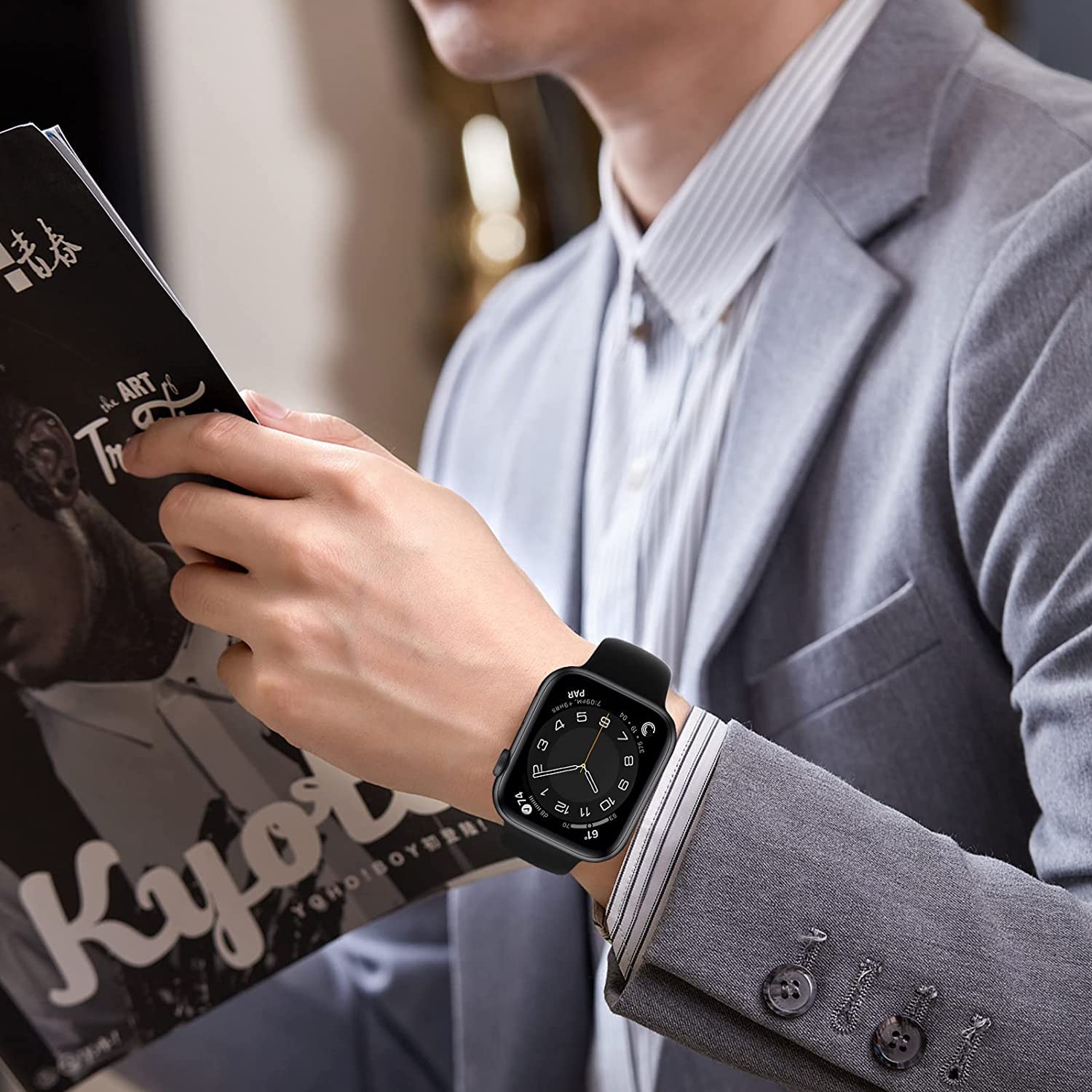 SuperNaNa 15 Pack Soft Silicone Bands for Apple Watch 40mm 41mm 38mm 45mm 44mm 42mm 46mm 49mm Replacement Strap for iWatch SE Series 10 9 8 7 6 5 4 3 - View 4 of 7