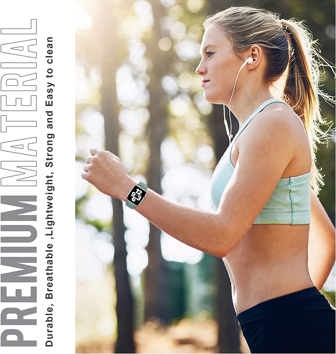 SuperNaNa 15 Pack Soft Silicone Bands for Apple Watch 40mm 41mm 38mm 45mm 44mm 42mm 46mm 49mm Replacement Strap for iWatch SE Series 10 9 8 7 6 5 4 3 - View 7 of 7