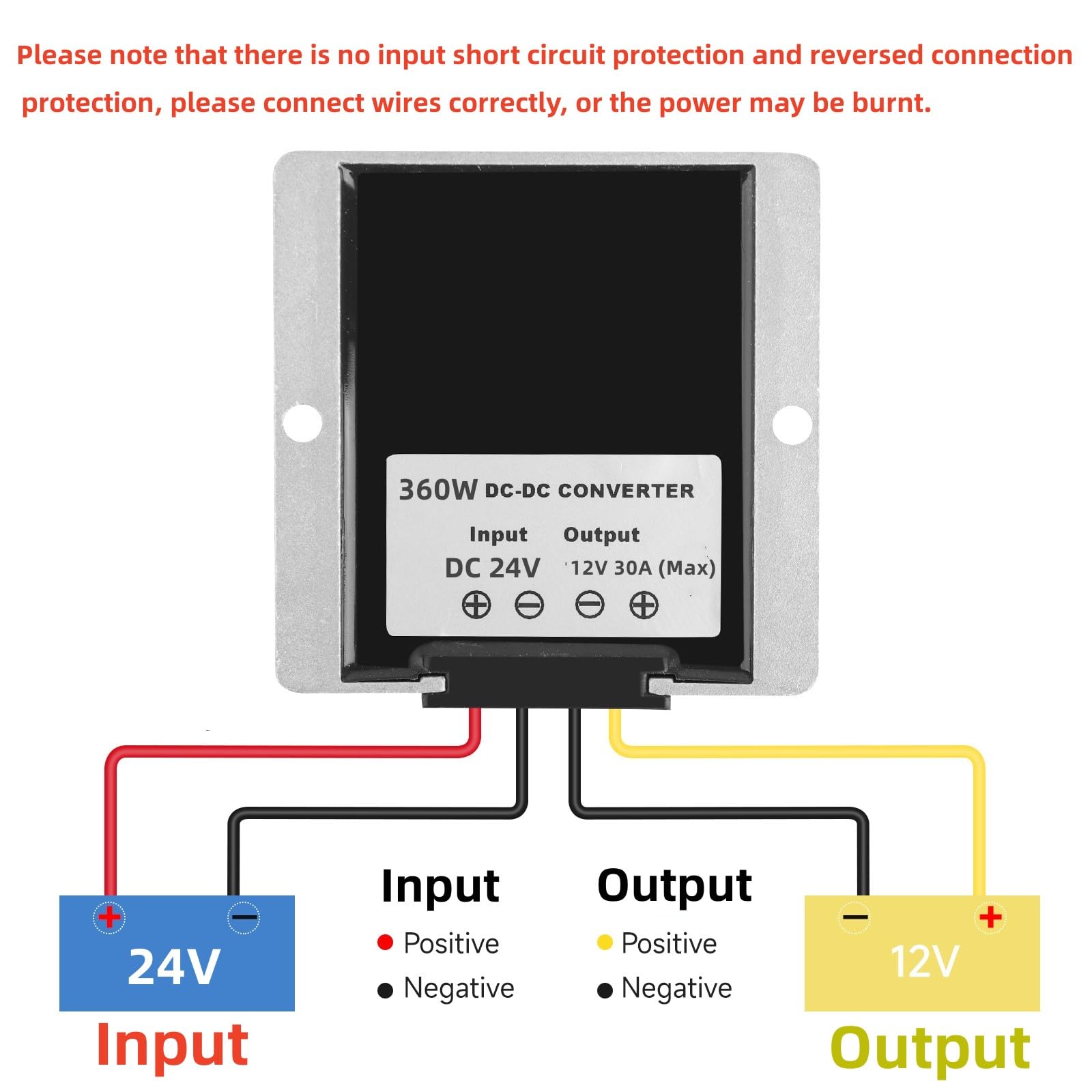 DC 24V Step Down to 12V 30A 360W Converter Voltage Regulator Reducer Buck Transforme - View 2 of 6