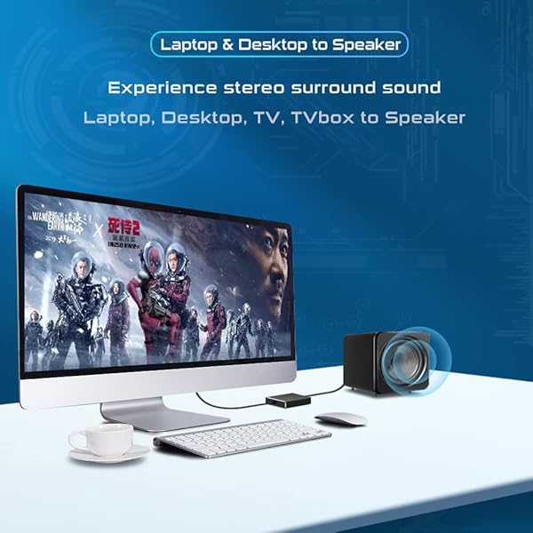 RYXN RYXN USB to Optical SPDIF Toslink & 3.5mm Audio Adapter for PS5, PS4, NS, Laptop & Phone - USB-A & USB-C Compatible - View 7 of 9