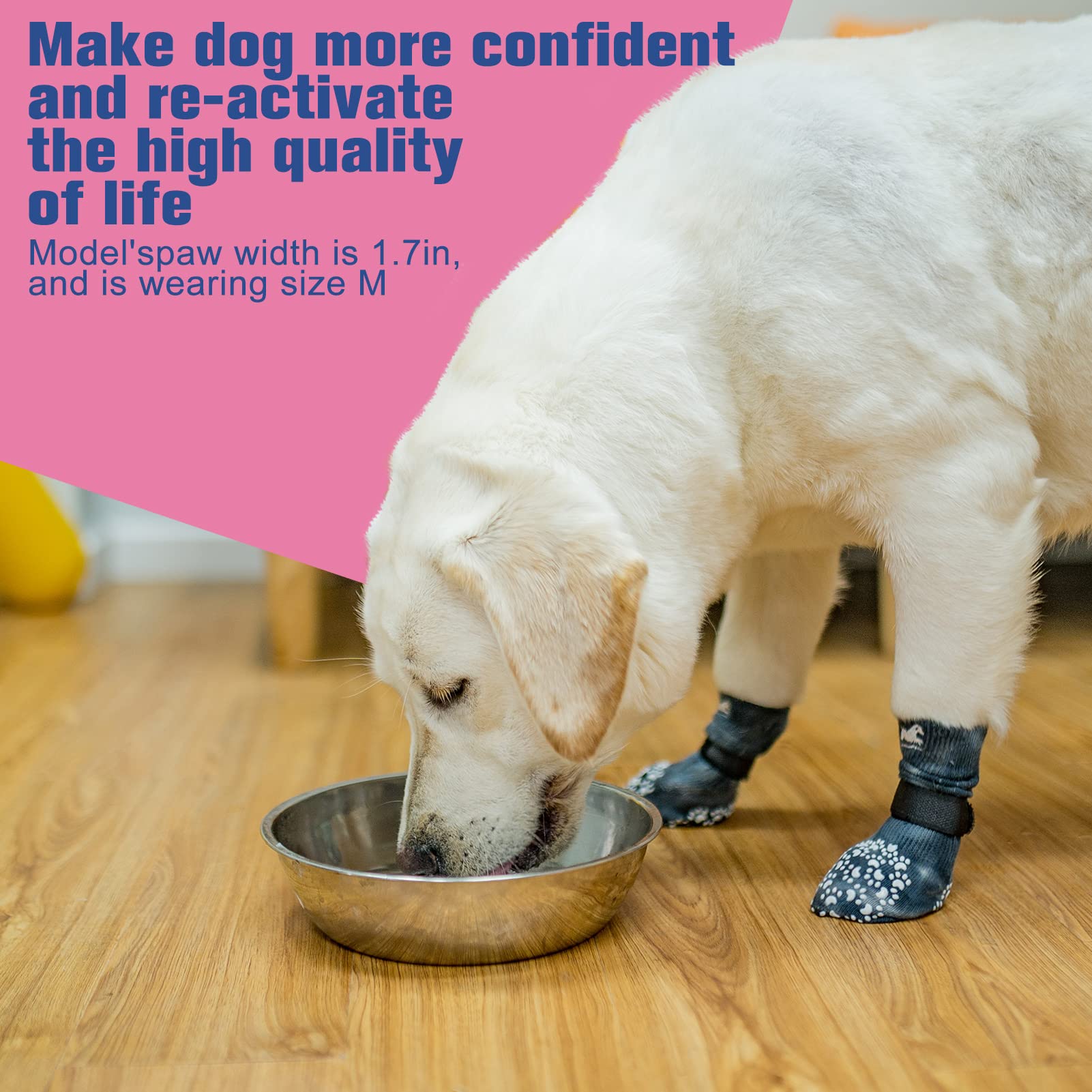 EXPAWLORER EXPAWLORER Anti Slip Dog Socks for Paw Protection and Traction Control on Hot Pavement for Small Medium Large Senior Dogs - View 7 of 7