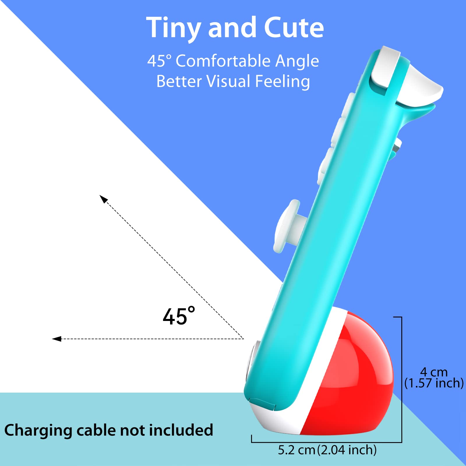 Antank Antank Tiny Charging Stand for Nintendo Switch Lite OLED Portable Dock Station with USB-C Port Red White - View 3 of 7