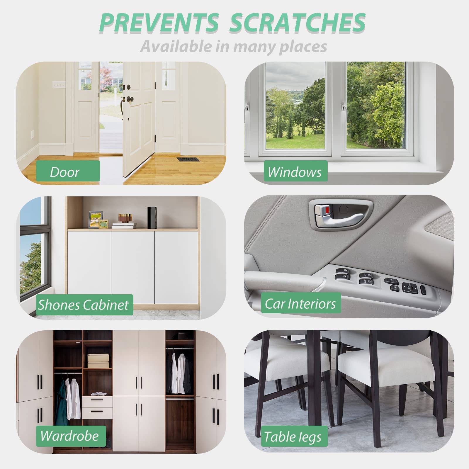 CHUANGSEED Clear Dog Scratch Door Protector 200 x 8.2 Inch Single Sided Adhesive Guard for Cats and Dogs CHUANGSEED - View 4 of 7