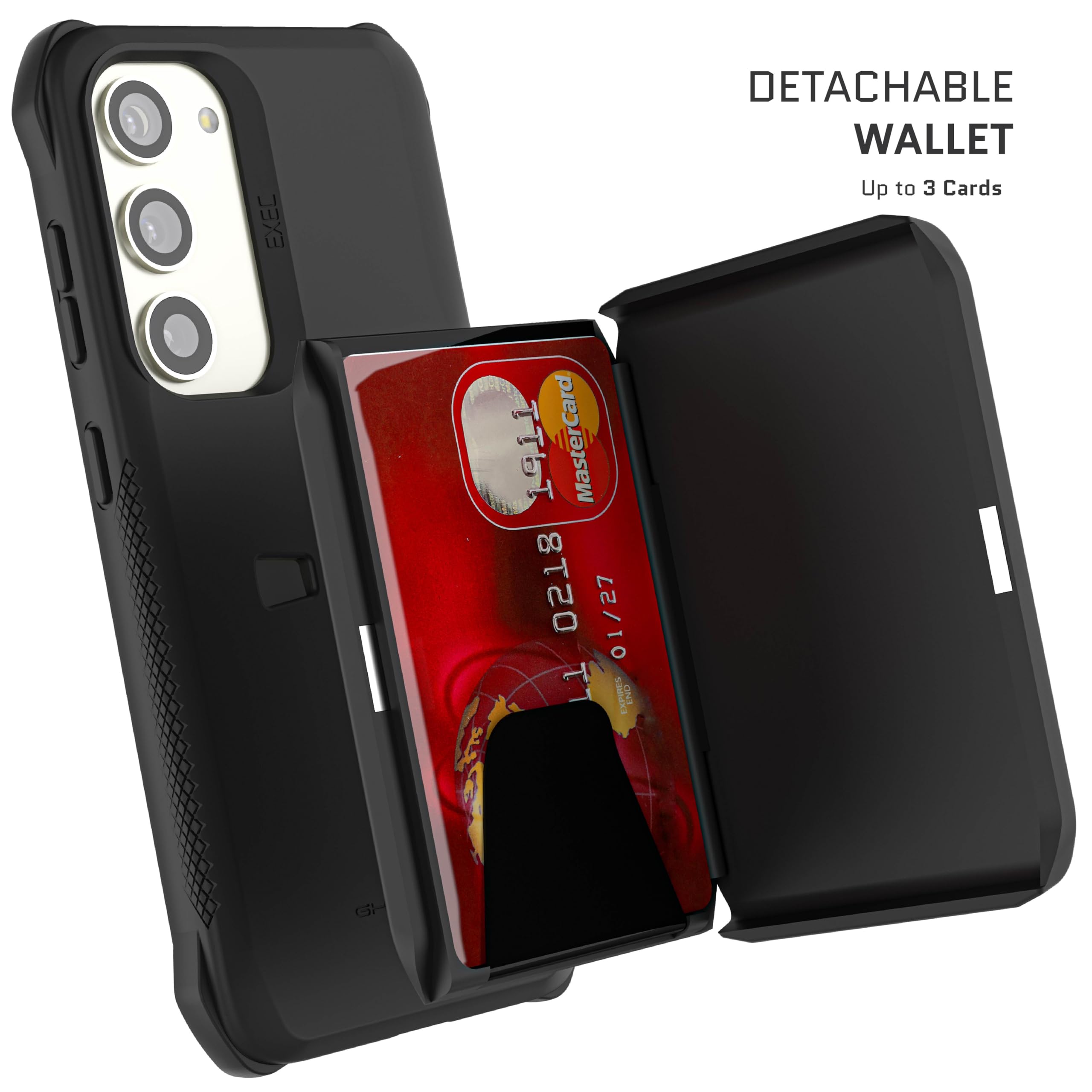 Ghostek EXEC Galaxy S23 Ultra Case Wallet for Women with Detachable Card Holder Supports Wireless Charging Protective Cover for 2023 Samsung S23 Ultra Pink - View 3 of 9