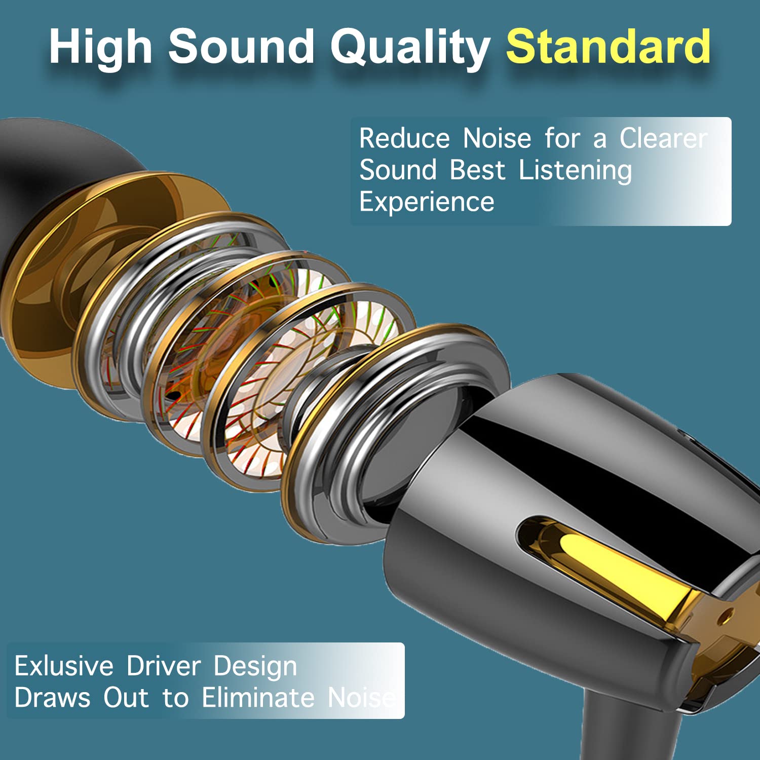 Cianyyee 6Pack Earbuds Headphones Wired with Microphone?in-Ear Earbuds,Noise Isolating,Powerful Heavy Bass, Earphones Compatible with iPhone, iPod, - View 5 of 6