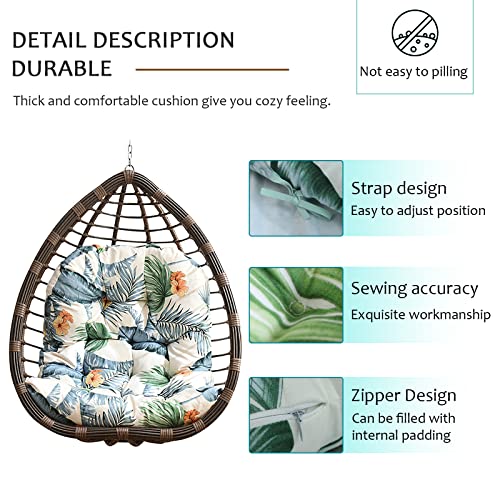 Rkufoze Rkufoze Thick Soft U-Shaped Egg Chair Cushion for Hanging Egg Swing Chair Comfortable Replacement Cushion Only - View 5 of 9