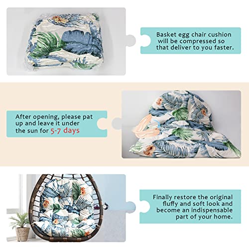 Rkufoze Rkufoze Thick Soft U-Shaped Egg Chair Cushion for Hanging Egg Swing Chair Comfortable Replacement Cushion Only - View 6 of 9