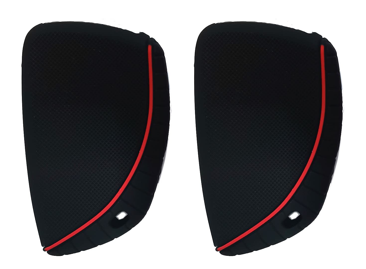 5 Buttons Silicone Smart Key Fob Cover Fit for GMC Sierra 1500 Chevy Silverado 1500 2500HD 3500HD (Black with red 2PCS) - View 5 of 5