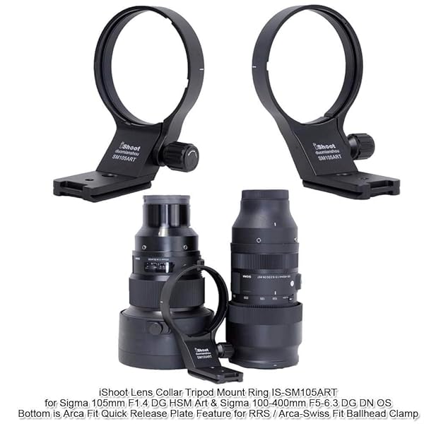 duomianshou Tripod Mount Ring for Sigma 100-400mm & 105mm Lenses - Arca-Swiss Fit Support Bracket - View 4 of 11