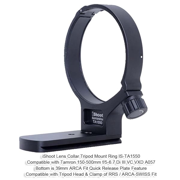 duomianshou Metal Tripod Mount Ring for Tamron 150-500mm Lens - Arca-Swiss Quick Release Support Collar - View 4 of 8