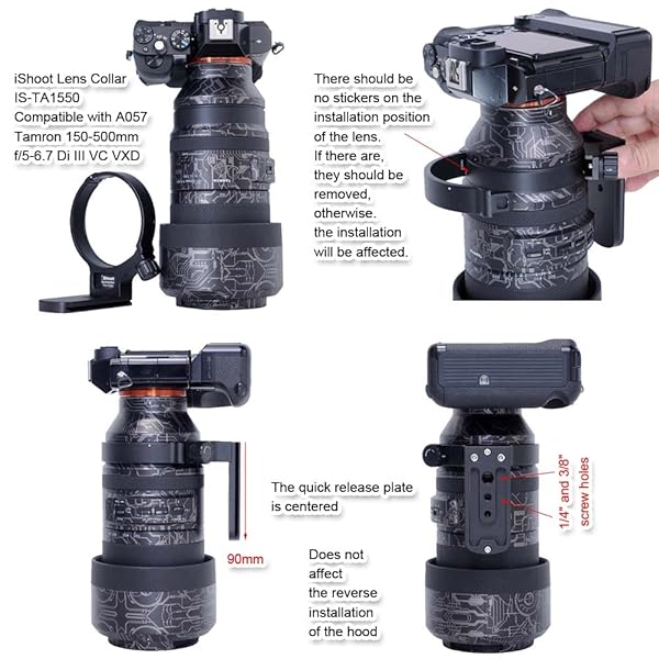 duomianshou Metal Tripod Mount Ring for Tamron 150-500mm Lens - Arca-Swiss Quick Release Support Collar - View 6 of 8
