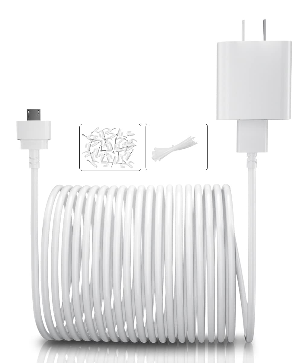 Itramax 15FT Itramax Blink Mini Charger Cable & Wall Adapter - Waterproof Power Supply for Blink Security Cameras