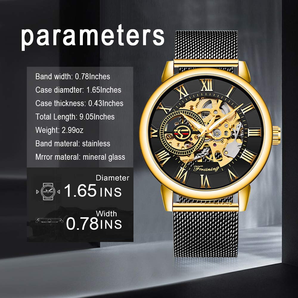 Dentily Classic Mechanical Hand-Wind Men's Skeleton Watch with Leather Strap for Timeless Style and Precision - View 3 of 7