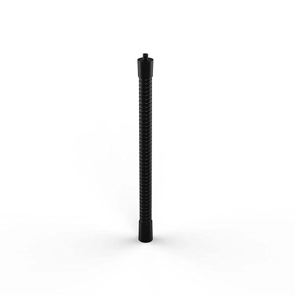 GRIFITI GRIFITI Nootle Flexible Metal Black Gooseneck Arm Flex Leg Stand 1/4 20 Threaded Male Female Goose Neck for Camera, Clamps, Microphone, Phone Holder and Tablet Mount (8 x .75 x .75 inches) - View 9 of 9