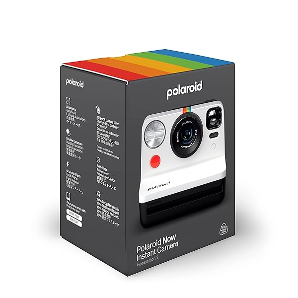 Polaroid Polaroid Now 2nd Gen I-Type Instant Film Camera - Black & White (9072) Review & Features - View 9 of 9