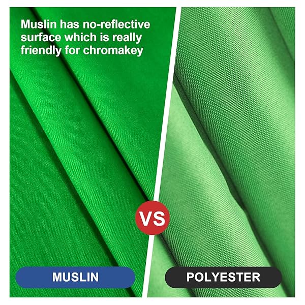 EMART EMART 8x10 Ft Green Screen Backdrop for YouTube & Zoom - Photography Chromakey Fabric Kit with Clips - View 5 of 9