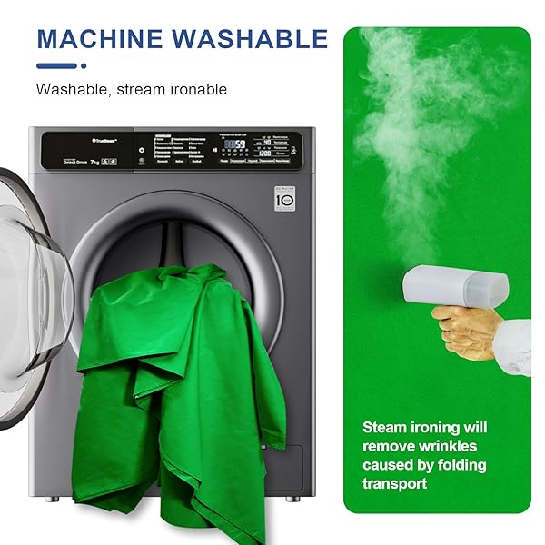 EMART EMART 8x10 Ft Green Screen Backdrop for YouTube & Zoom - Photography Chromakey Fabric Kit with Clips - View 6 of 9