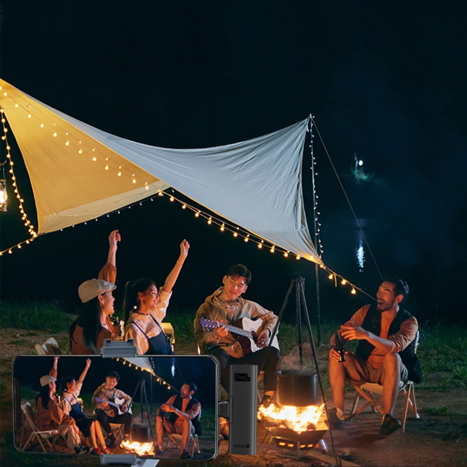 PIXEL Professional Wireless Lavalier Microphone for Type-C Phones, Wireless Lavalier Lapel Microphone System Clip-on Mic with 1 Receiver and 2 - View 8 of 9