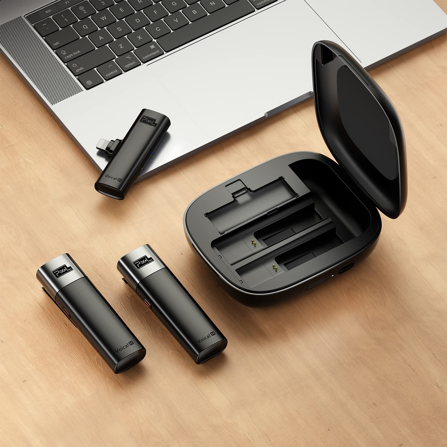 PIXEL Wireless Lavalier Microphone for iPhone iPad, MFi (Made for iOS) Certified Wireless Clip-on Mic Wireless Microphone System with 1 Receiver and - View 6 of 9