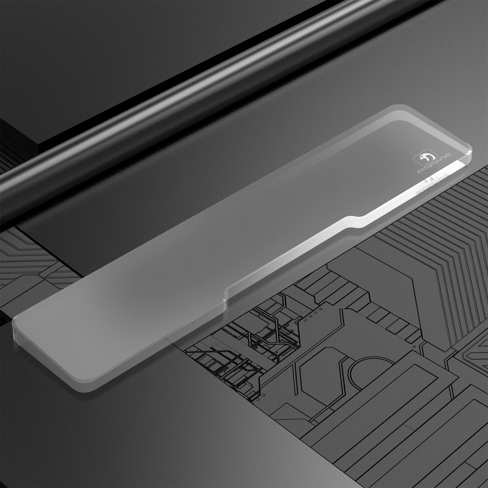 SELORSS Acrylic Keyboard Wrist Rest 98-Key Mechanical Keyboards Ergonomic Palm Rest for Computer Keyboard,Anti-Slip Base,Wrist Pad for Laptop,Office - View 6 of 7