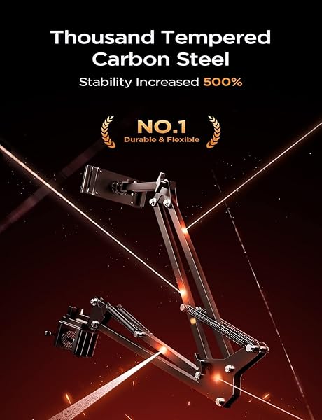 LISEN LISEN Ultra Sturdy Tablet Holder Stand for Desk Mount with Gooseneck Clamps Fits iPhone iPad Air Mini 7 Kindle 4-13 Inch Devices - View 7 of 8