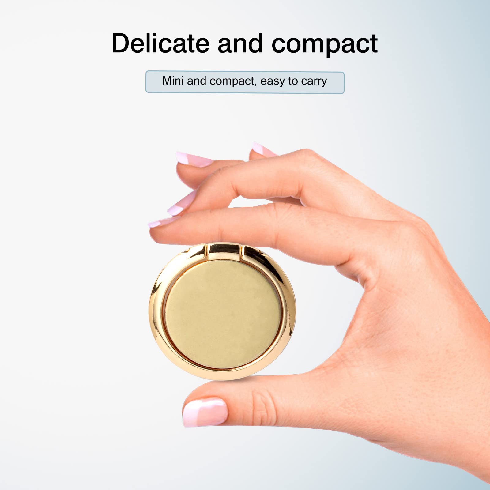 [2 Pack] Small Round Sparkling Cell Phone Ring Holder Stand,360 Degree Rotation and 180 Degree Adjustable Finger Ring Kickstand with Polished Metal - View 2 of 7