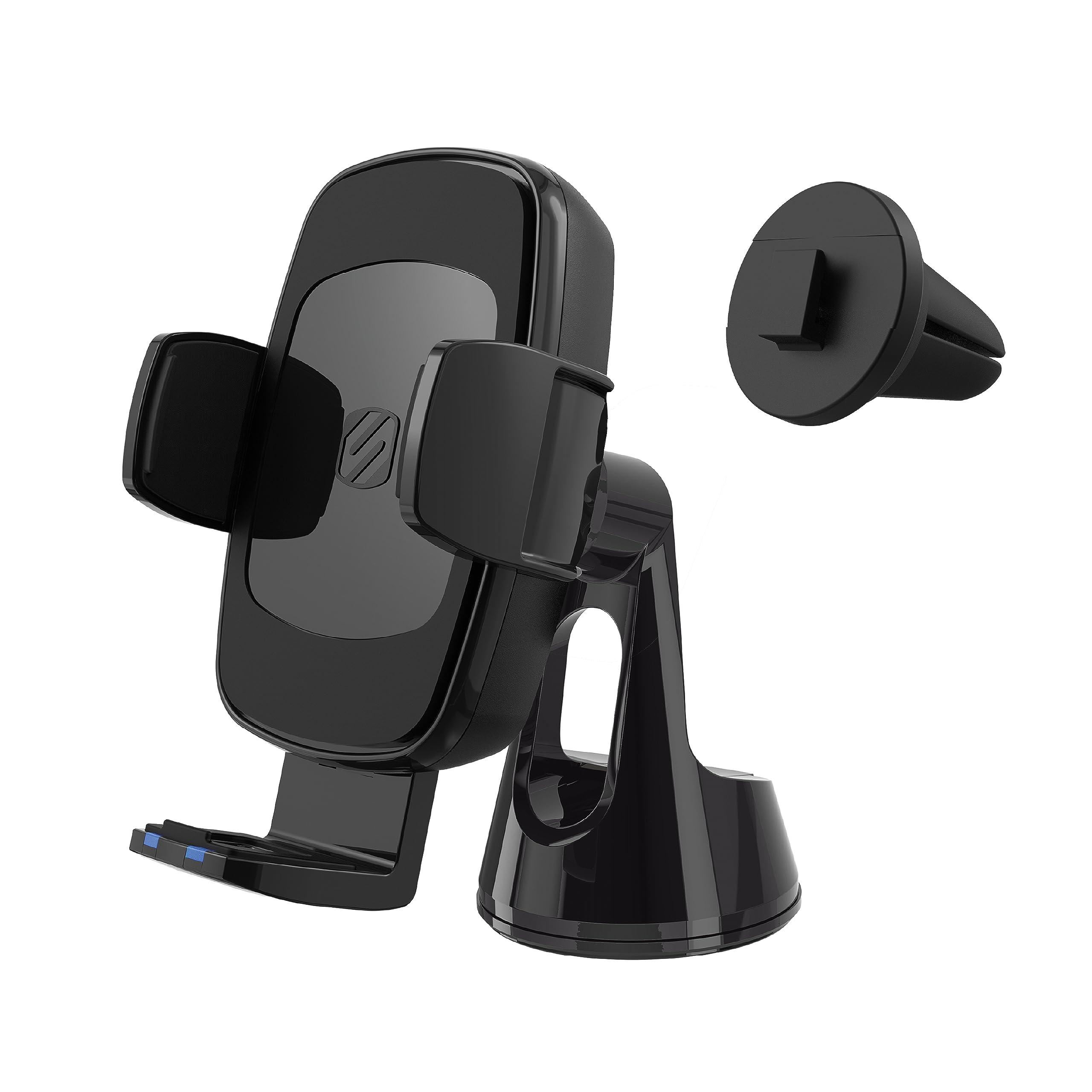 Scosche UQ3WDV-SP: Qi-Certified 15W Wireless Car Mount for Phones - Adjustable Hands-Free Holder