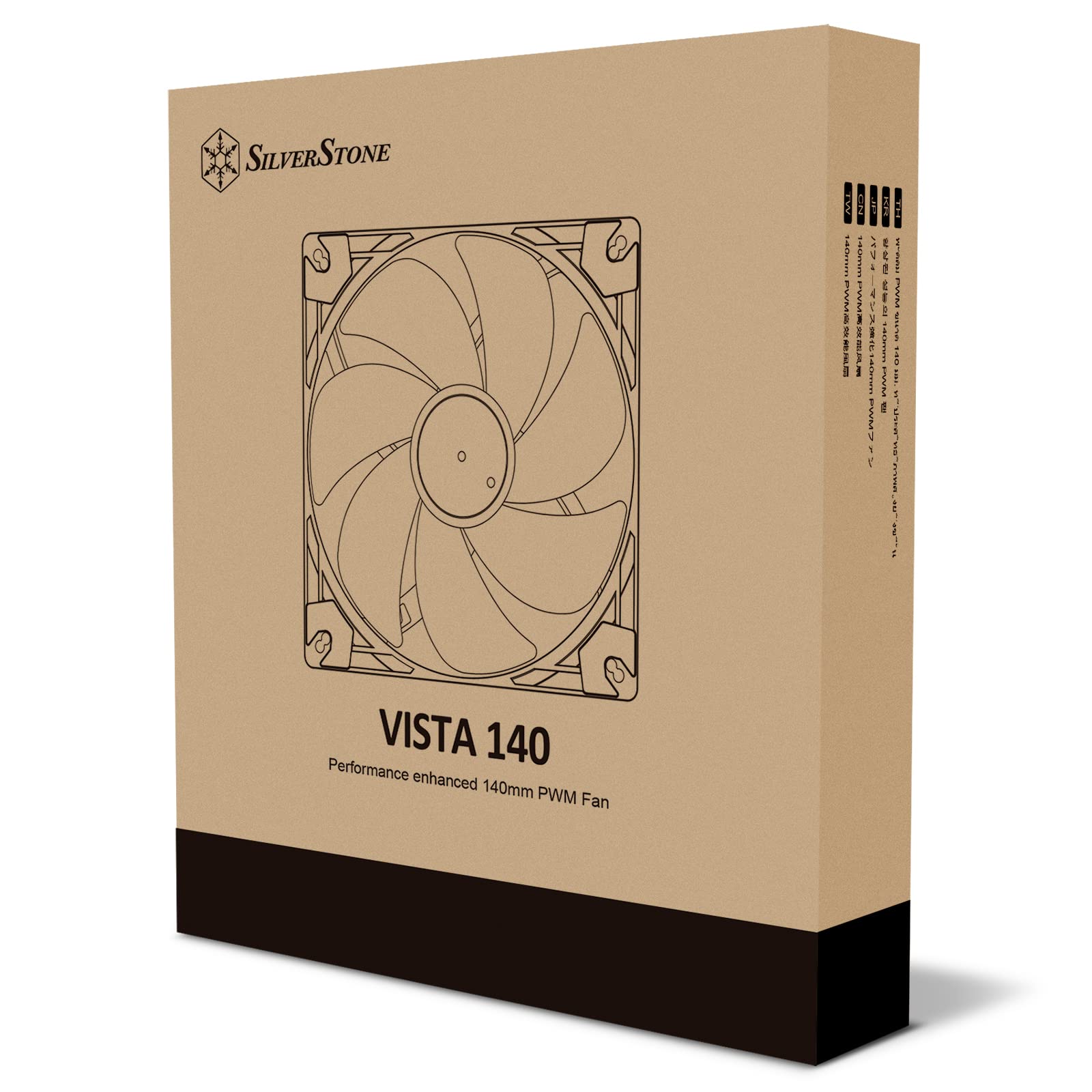 SilverStone Technology Vista 140 High Performance 140mm PWM Fan SST-VS140B for Optimal Cooling and Quiet Operation - View 5 of 5