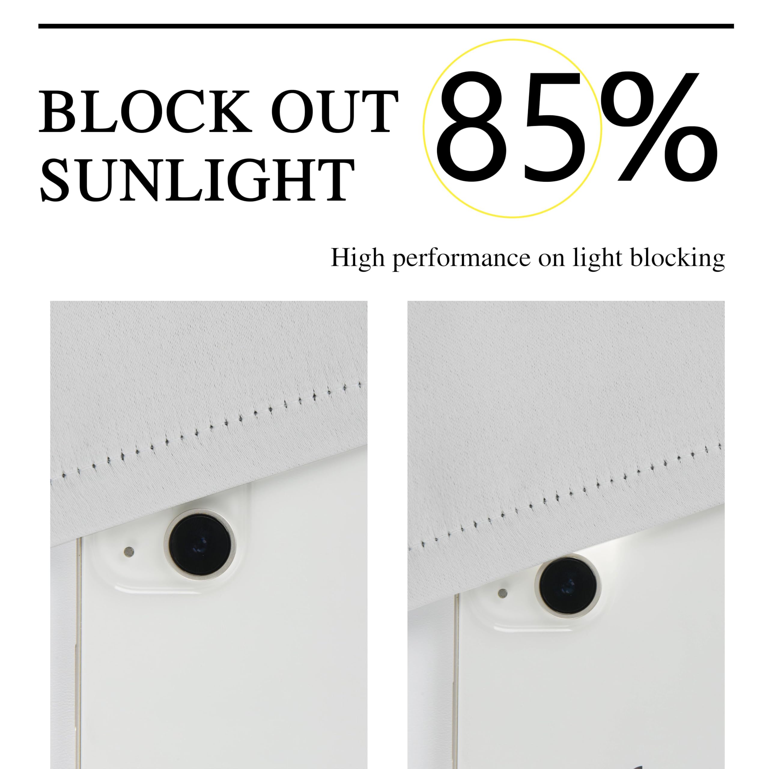 Homechoice Decor Homechoice Decor Thermal Insulated Blackout Curtains 54x84 Boho Ruched Butterfly Flowers Rustic Rod Pocket Drapes White 2 Panels - View 6 of 8