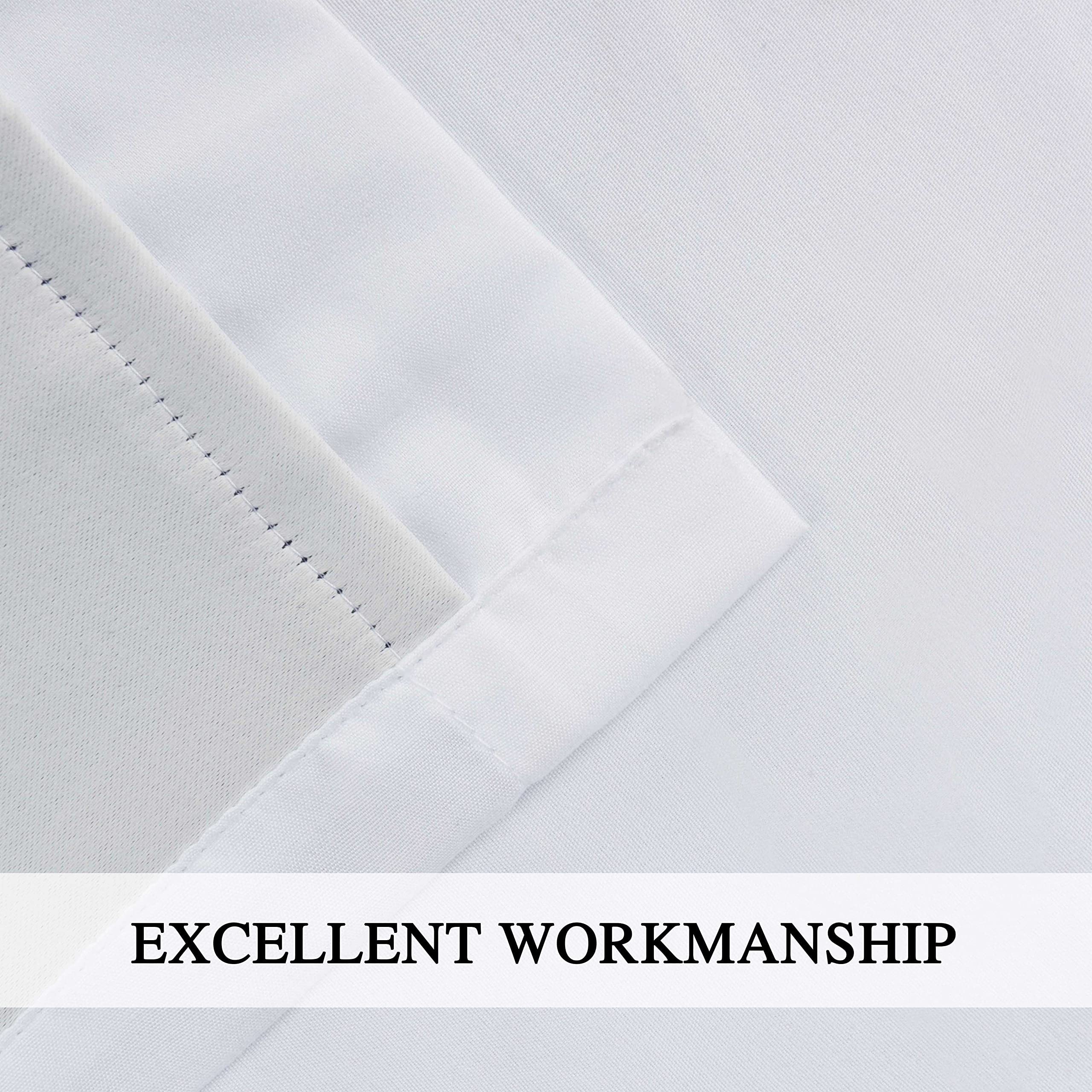 Homechoice Decor Homechoice Decor Thermal Insulated Blackout Curtains 54x84 Boho Ruched Butterfly Flowers Rustic Rod Pocket Drapes White 2 Panels - View 7 of 8