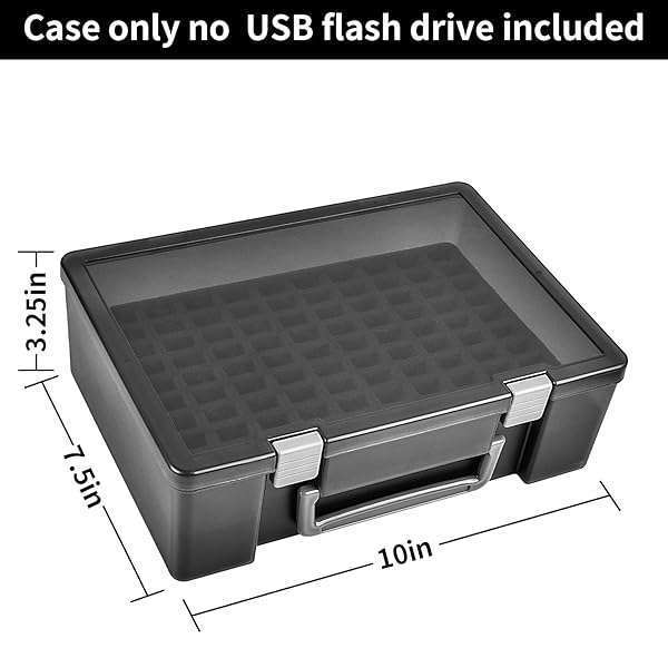 FULLCASE FULLCASE Flash Drive Case USB Memory Stick SD Card Storage Organizer- Holds 104pcs Thumb Drive Electronic Accessories Holder for Sandisk/for Samsung/for Inland/for PNY/for Netac (Gray) - View 7 of 9