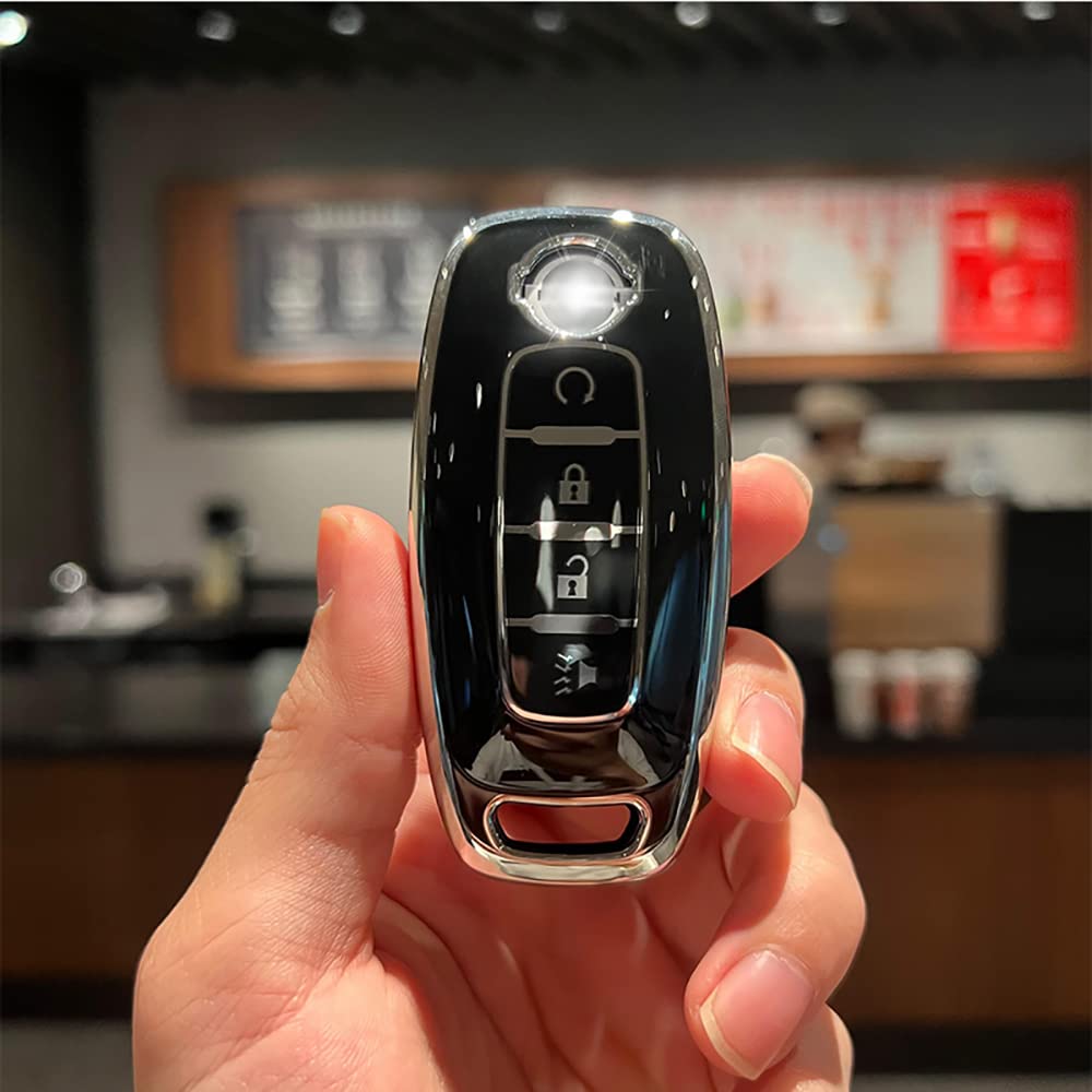 ontto 4-Button Key Fob Cover with Keychain Compatible with Nissan 2023 X-Trial Kicks Rouge Pathfinder Car Key Case Intelligent Smart Remote Key Shell - View 5 of 7