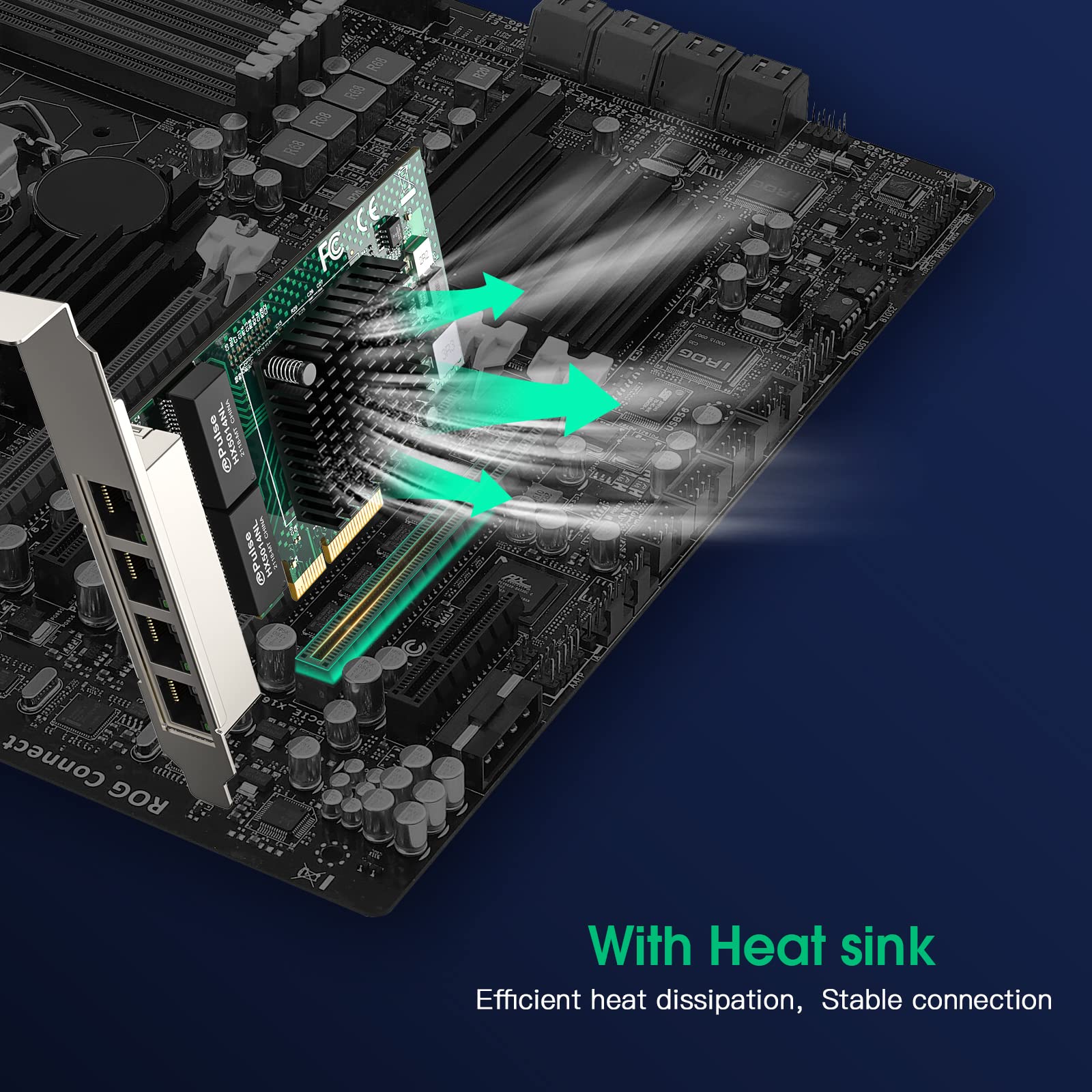 EDUP EDUP Gigabit Quad Port Ethernet Card NetXtreme BCM5719 PCI Express Network Card for Windows Server Linux Ubuntu FreeBSD VMware ESX - View 4 of 9