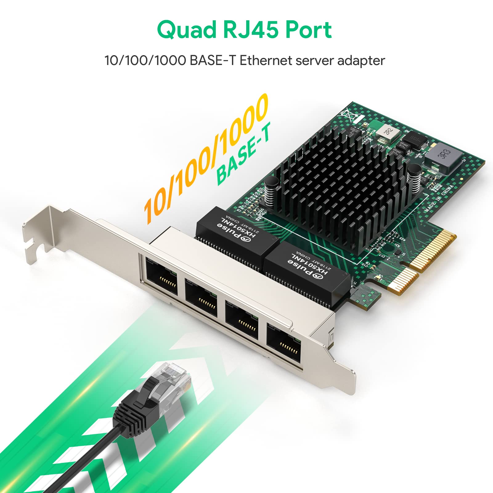 EDUP EDUP Gigabit Quad Port Ethernet Card NetXtreme BCM5719 PCI Express Network Card for Windows Server Linux Ubuntu FreeBSD VMware ESX - View 7 of 9