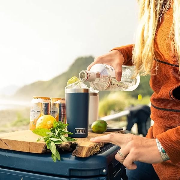 YETI YETI Rambler 10 oz Tumbler: Stainless Steel, Vacuum Insulated, Navy with MagSlider Lid - View 8 of 9