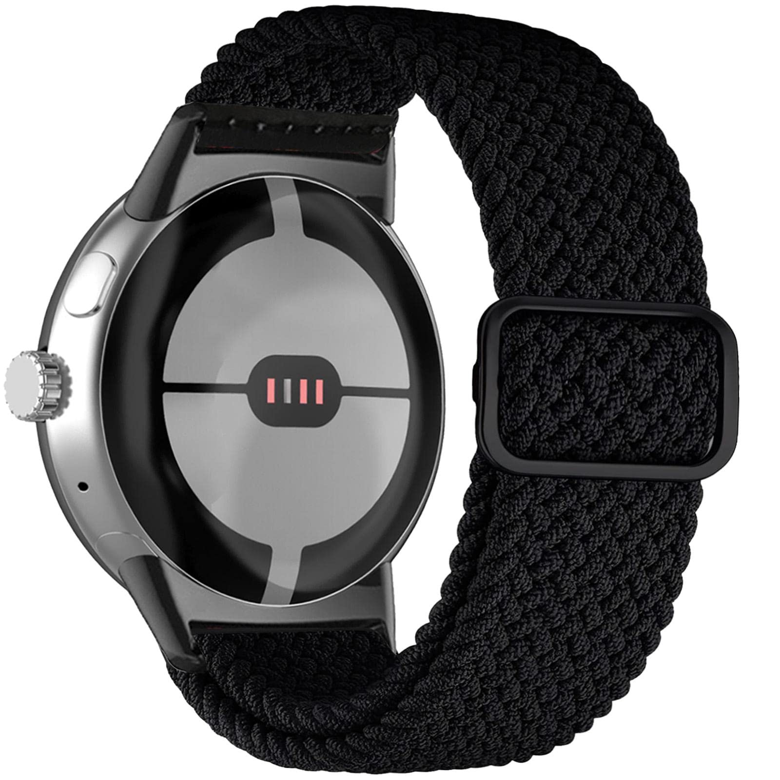 Abanen Elastic Nylon Sport Band for Google Pixel Watch, Braided Stretchy Soft Quick Dry Loop Adjustable Wristband Strap Compatible with Google Pixel