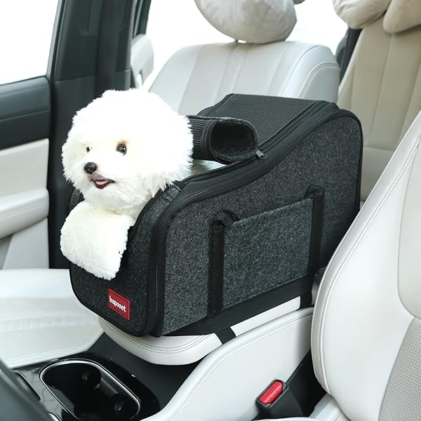 loapooet Loapooet Center Console Dog Car Seat for Small Dogs and Cats Comfortable and Safe Travel Solution