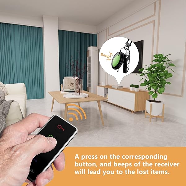 Jegoteer Lost Remote Finder: Key Tracker with 131ft Range & LED Light - Easily Locate Keys & Remotes! - View 3 of 8