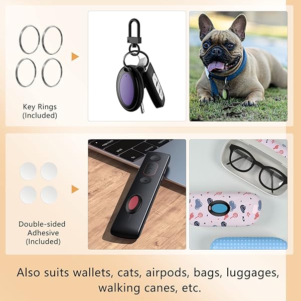 Jegoteer Lost Remote Finder: Key Tracker with 131ft Range & LED Light - Easily Locate Keys & Remotes! - View 6 of 8