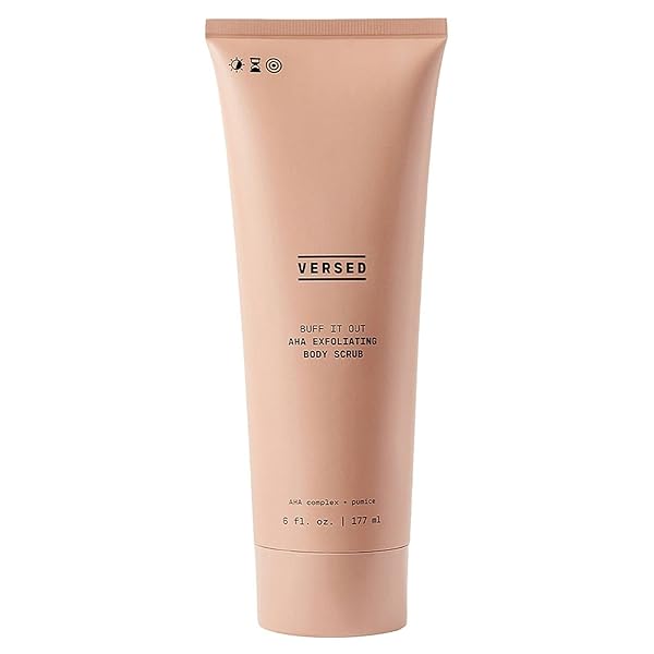 Versed Versed Buff It Out AHA Exfoliating Body Scrub & Mask - Vegan Lactic & Glycolic Acid for Smooth, Polished Skin