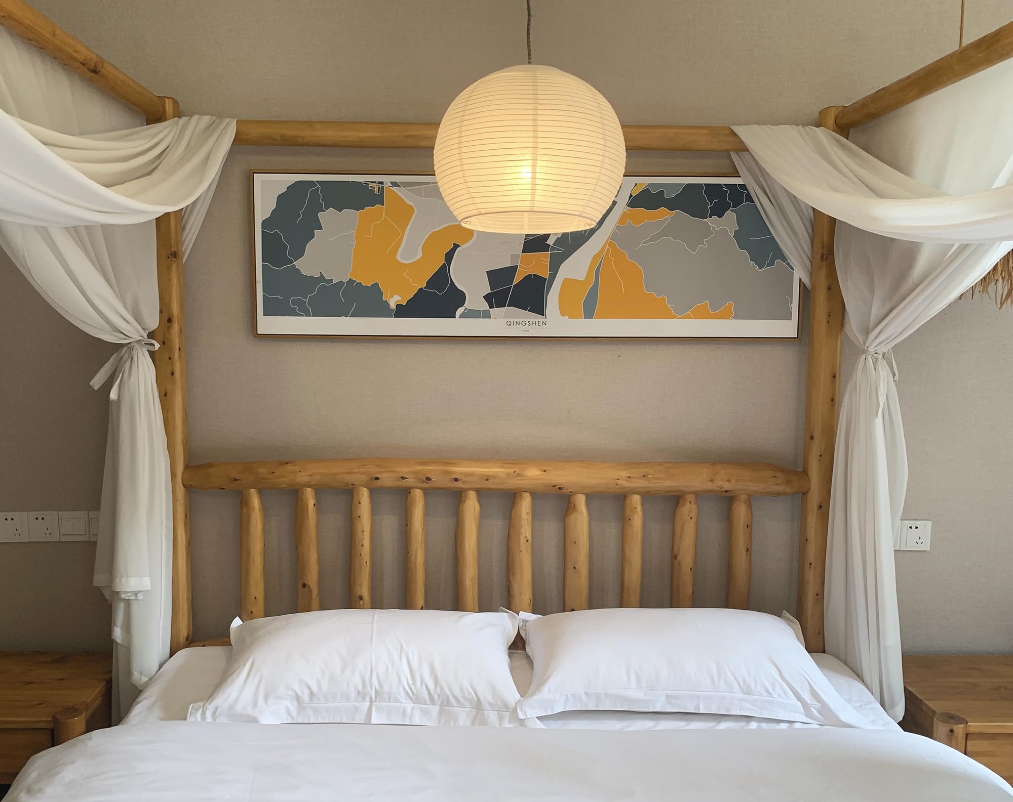 Henjjras Henjjras 14 Inch White Hemispherical Folding Paper Lamp Shade Chinese Lantern for Elegant Home Decor - View 5 of 6