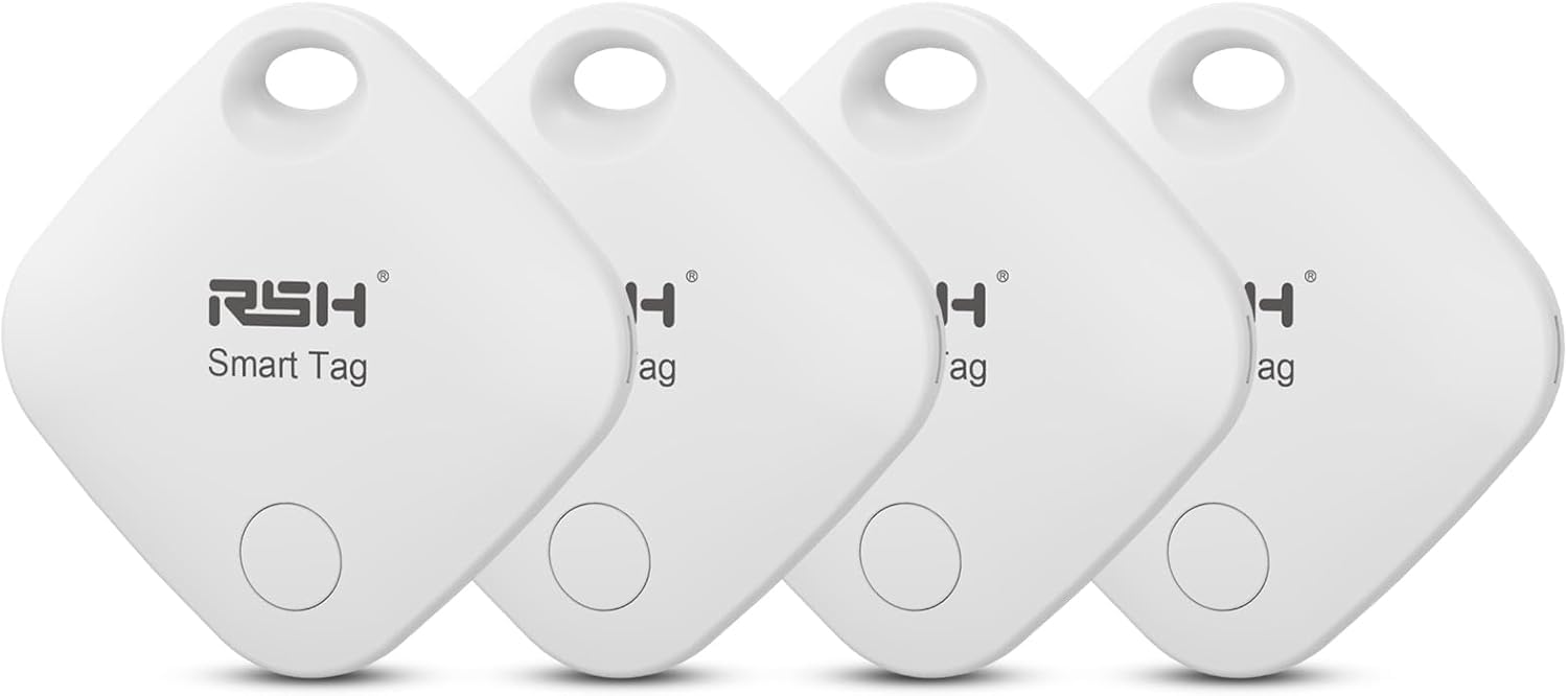 Air Tracker Tag 4 Pack Bluetooth Luggage Tracker tag Locator Works with Apple Find My,Smart Tracker for Suitcase, Bag, Backpack, Wallet,Replaceable