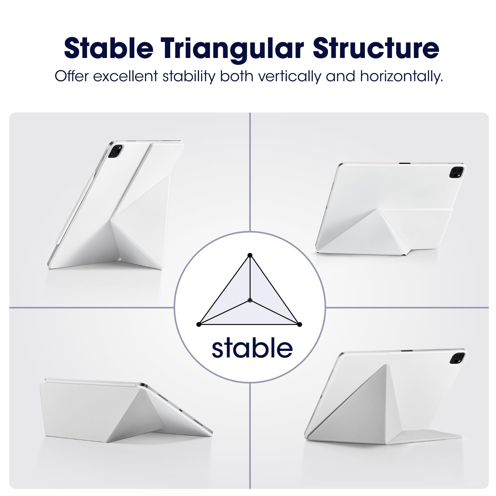 pitaka PITAKA iPad Pro 12.9 Case Lightweight Magnetic Cover for iPad Air M3 M2 13 Inch and iPad Pro 12.9 with 4 Standing Angles White - View 7 of 9