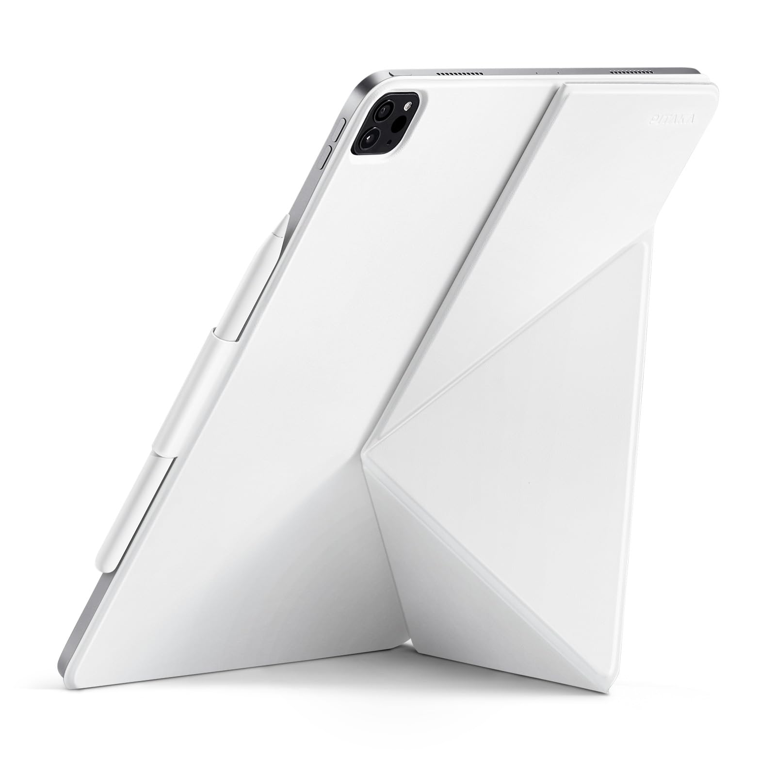 pitaka PITAKA iPad Pro 12.9 Case Lightweight Magnetic Cover for iPad Air M3 M2 13 Inch and iPad Pro 12.9 with 4 Standing Angles White