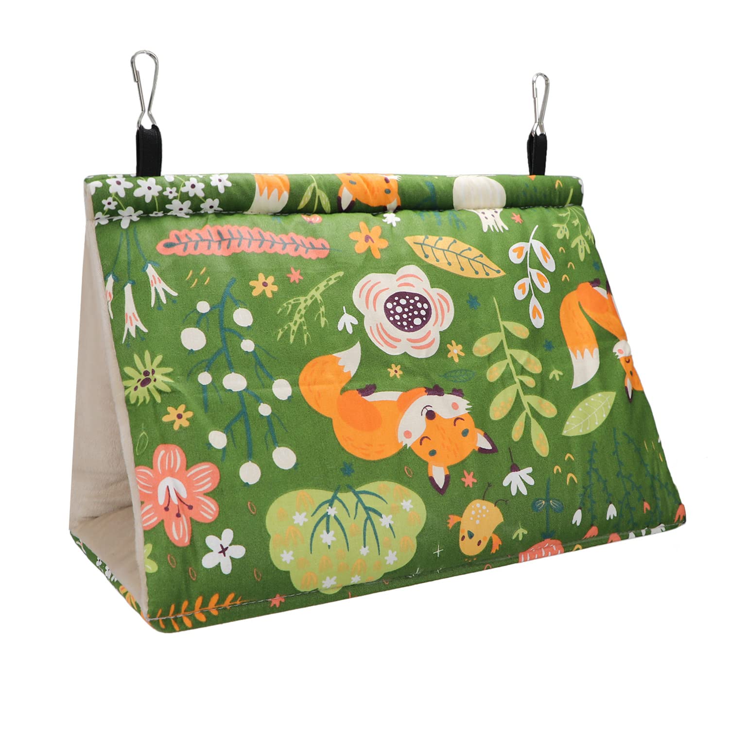 Wontee Wontee Bird Nest House Winter Warm Snuggle Hut for Parakeets Caique Senegal Quaker Parrots Cockatiels Conures Large Green - View 7 of 7