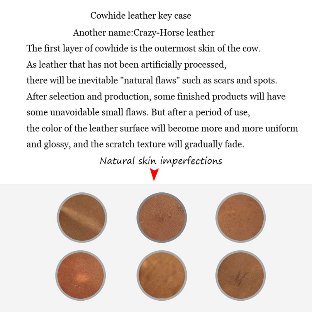 ontto 7-button Key Fob Skin with Keychain Compatible with Hyundai Azera Grandeur GN7 Ioniq 6 Kona EV 2023 Smart Remote Key Cover Genuine Leather Car - View 7 of 7